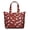 White Cat and Yarn Red Pattern, variant on Black Cat and Flower Beige Pattern Weekend Tote Bag, Outdoor Travel Carryall with Inner Zip Pocket, Full Length Zipper Gift Ideas for Outdoor Weekend Trips,22 X 12 X 18 Inches