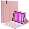 thumbnail image 1 of For iPad mini (2021) Detachable Magnetic Bluetooth Keyboard Tablet Stand Case with Pencil Holder and, 1 of 5
