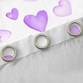 thumbnail image 4 of Manfei Cartoon Heart Pattern Black Out Curtains,Girl Cute Loves Curtains Pack of 2 (42x63 Each),Purple White Bedroom Curtains For Girls Teens,Microfiber Bedroom Decor, 4 of 6