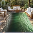 thumbnail image 2 of Dark Green Ocean Waves Outdoor Rug for Patio/Deck/Porch, Non-Slip Large Area Rug 5 x 8 Ft, Summer Beach Coastal Abstract Indoor Outdoor Rugs Washable Area Rugs, Reversible Camping Rug Carpet Runner, 2 of 8