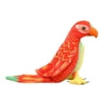 thumbnail image 2 of de peluche, pájaro de peluche, juguete decorativo, loro, juguete de fiesta para niños, para sala de estar, 19,69 x 10,24 pulgadas Rojo, 2 of 8
