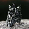 thumbnail image 6 of ZMY Home Stainless Steel Skeleton with Angelic Wings Ring Gothic Style Statement Jewelry for Men and Women (11), 6 of 7