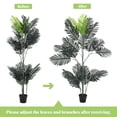 thumbnail image 3 of Artificial Palm Tree, Fake Green Plant Faux Potted Palm Tree with Fake Fern, Detachable Trunk, 3 of 7