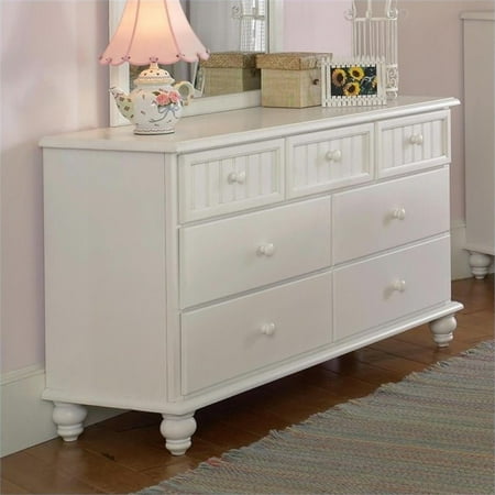 Rosebery Kids 7 Drawer Double Dresser In Off White Walmart Com