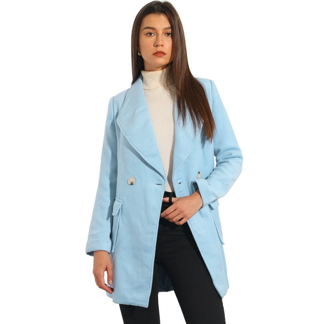 INSPIRE CHIC Manteau Trench Long Élégant pour Femme à Col Châle, Revers, Ceinturé