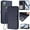 Blue, variant on Decase Solid Wallet Case for Samsung Galaxy Note 20,Rugged 3 Card Slots Kickstand Folio Cover,Shockproof TPU+Leather Hybrid Magnetic Closure Protective Flip Cover for Note 20,Black