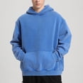 thumbnail image 2 of Womens Oversized Acid Wash Hoodie Unisex Heavyweight Cotton Hoodies Fleece Vintage Washed Sweatshirt Women Men, 2 of 5