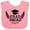 Pink and White, variant on Inktastic Grad Squad with Graduation Cap and Wings Boys or Girls Baby Bib