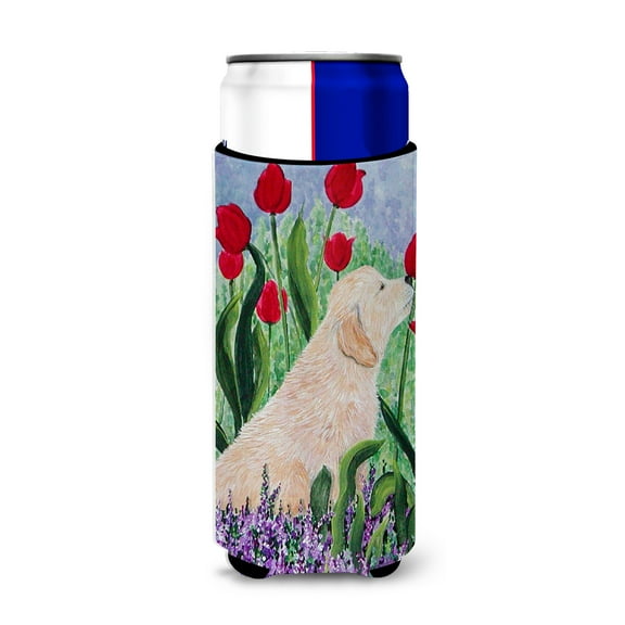 Caroline's Treasures SS8610MUK Golden Retriever Ultra Hugger for slim cans, Slim Can, multicolor