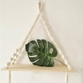 thumbnail image 3 of Estante de Macramé Triangular, Organizador de Almacenamiento, Estante de Exhibición, Estantes Flotantes, Arte de Pared, Decoración para hogar, Libros, Madera perfecl Estante de pared, 3 of 8