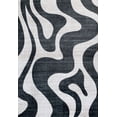 thumbnail image 2 of Rug Branch Eclipse Abstract Zebra Print Indoor Area Rug, Black White, Minimalist - Living Room, Bedroom, Dining Room, and Office, 2 of 7
