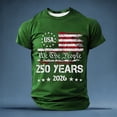 thumbnail image 2 of 250 Anniversary Usa Shirt Mens Shirts Short Sleeve Independence Day Freedom T-Shirt Big & Tall Casual Stylish America Pullover Shirts for Men, 2 of 6