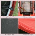 thumbnail image 4 of Outsunny Φ5FT Kids Trampoline with Enclosure Net, Springless, Safety Pad and Steel Frame for Indoor, Toddler Round Bouncer for Age 3 to 6 Years Red, 4 of 9