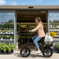 thumbnail image 4 of XLNEFNZ 14" Folding Electric Bike for Teens and Adults, 500W Peak Brushless Motor, 432Wh Battery, 20MPH 35 Miles, Rear Basket Lightweight Ebike, UL2849, 4 of 9