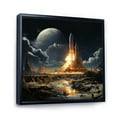 thumbnail image 2 of Designart "Rocketship Lunar Dream " Transportation Floater Framed Canvas Print, 2 of 7