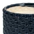 thumbnail image 2 of Sagebrook Home Ceramic Candle Woven Textured Candle, 2 of 10