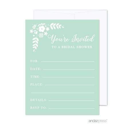 Blank Bridal Shower Invitations Printable 9