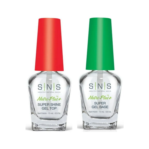 SNS Dip Liquid Nutri-Plus 2 pc - Super Gel Base w/ Cal&Vit E and Super Shine Gel Top ( 0.5 each )