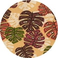 thumbnail image 1 of Ahgly Company Machine Washable Indoor Round Transitional Orange Area Rugs, 7' Round, 1 of 7