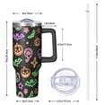 thumbnail image 2 of Halloween Tumbler 40 oz with Handle and Straw Ghost Candy Cup Halloween Gifts for Women Travel Mug Insulated Bottle, 2 of 5