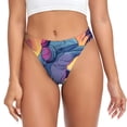 thumbnail image 1 of Balery Hip-Hop DJ Dolphin Tangas de Algodón para Mujer con Estampado – Ropa Interior Sexy, Transpirable, G-string-3X-Large, 1 of 6