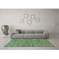 thumbnail image 3 of Ahgly Company Machine Washable Indoor Rectangle Abstract Turquoise Blue Modern Area Rugs, 2' x 4', 3 of 4