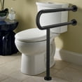 Toilet Grab Bar 31.3 Inch, ZUEXT Matte Black AntiSlip Toilet Support