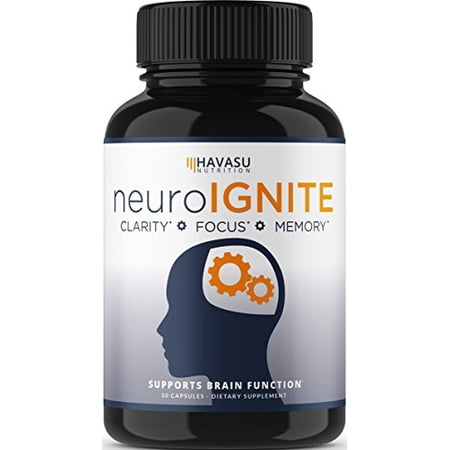 Extra Strength Brain Supplement for Focus, Energy, Memory & Clarity - Mental Performance Nootropic - Physician Formulated Brain Booster with Super Ginkgo Biloba, St. John's Wort, & More