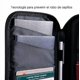 thumbnail image 3 of Cartera para Pasaporte Familiar de Gran Capacidad para 4 Personas, con Bloqueo RFID, Cremallera y Cordón de Transporte, Organizador de Documentos de Viaje (negro), 3 of 4