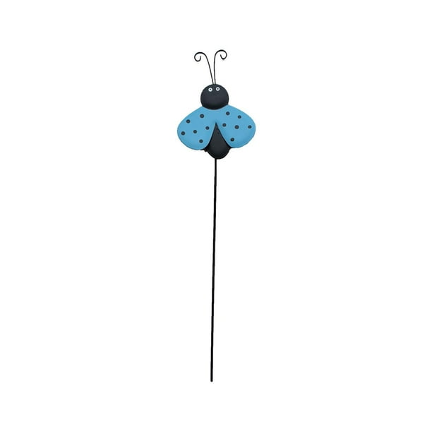 Fiudx Estaca de Jardín Tieyi, Diseño de Abeja En Espiral, Material de Hierro Amarillo Vibrante, Decoración para Plantas de Exterior, Ideal para Añadir Brisa Primaveral, para Maceta o Jardín, 36 Cm de