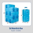 thumbnail image 2 of WaterBrick Stackable 3.5 Gallon Blue Water & Food Storage Container - 10 Pack, 2 of 6