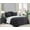 Jet Black, variant on Elegant Comfort Luna Ogee 3-Piece Sherpa Comforter Set, Reversible Micro-Suede, Soft and Breathable Bedding, Ogee Pattern Sherpa Comforter, Cal King, Jet Black