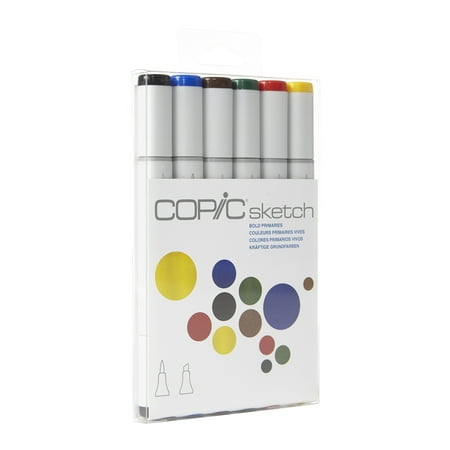 Copic® Sketch Marker Set, Bold Primaries