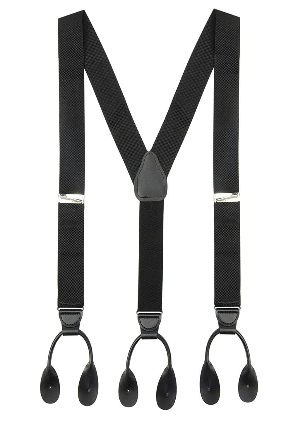 CUSTOM LEATHERCRAFT Work Suspenders,No 110BLU 3PK