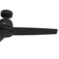 thumbnail image 5 of Hunter 52 inch Indoor Ceiling Fan No Light with Remote Control - Black Ceiling Fan without Light, Standard Mount, 3 Blades, For Bedroom, Living Room, or Kitchen - Malden 52606, Matte Black, 5 of 17