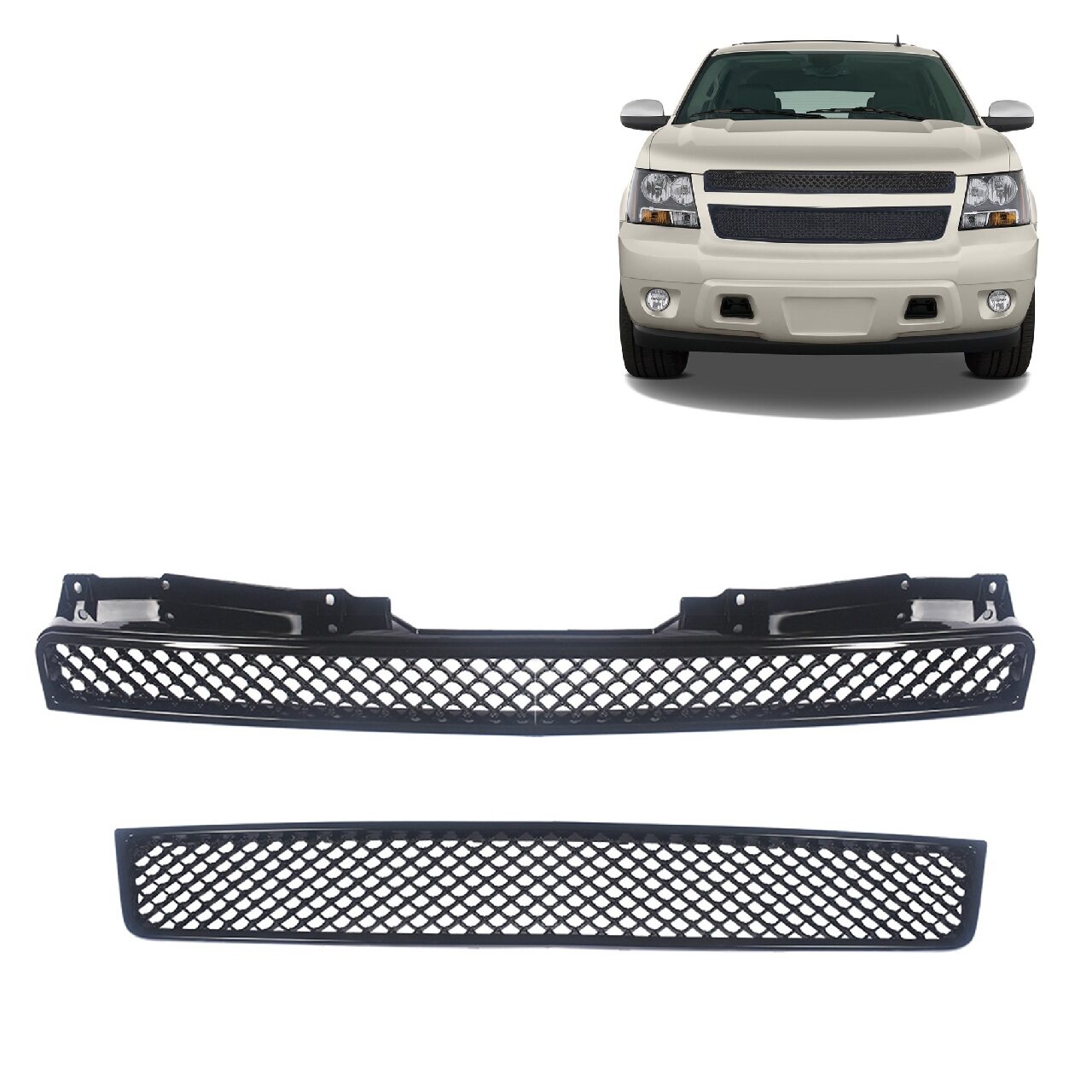 Labwork Front Bumper Grille Kit GM1200596 GM1200590 GM1200563 Fit