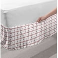 thumbnail image 2 of Abstract Bed Skirt, Monochrome Illustration Along Different Rhombus Shapes in Geometric Design, Elastic Bedskirt Dust Ruffle Wrap Around for Bedding Decor, 4 Sizes, Pale Ruby White, by Ambesonne, 2 of 2