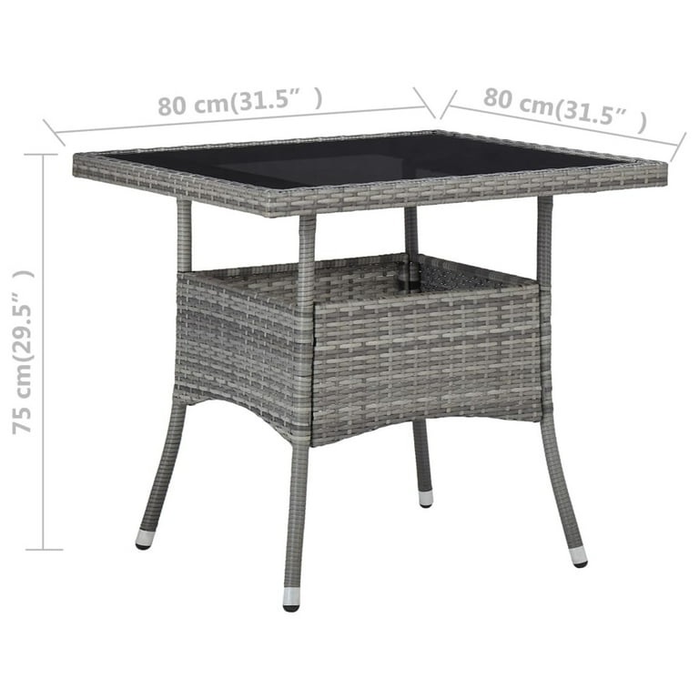 Poly rattan best sale garden table