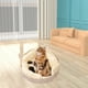 thumbnail image 4 of Rascador de poliéster extraíble y lavable para gatos y perros con fosa tejida y bonita almohadilla de algodón para garras, ideal para todas las estaciones. Cama de poliéster para gatos., 4 of 6