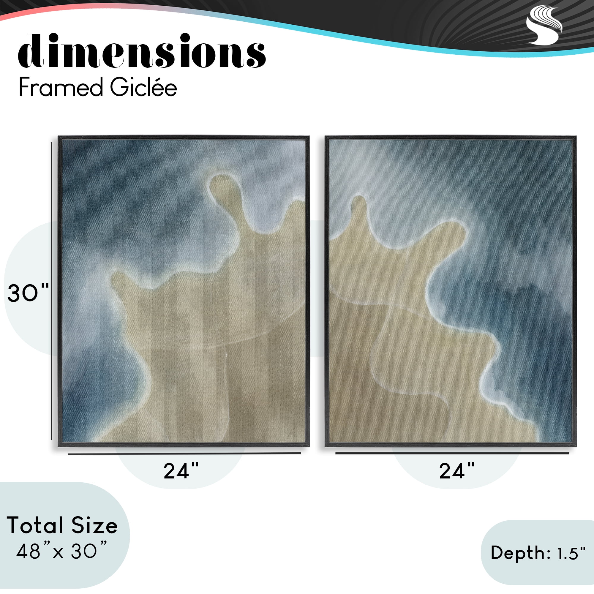 Stupell Industries Aerial Turning The Tides 2 Piece Black Framed Giclee Art Set, design by Grace Popp