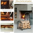 thumbnail image 5 of Costway Firewood Log Rack with 4 Tools Set Firewood Holders for Fireplace Indoor Outdoor, 5 of 12