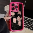 thumbnail image 3 of Funda de silicona con pintura al óleo para iPhone, carcasa con flor rosa blanca para iPhone 11, 12, 13, 14, 15 Pro Max, XS, X, XR, 78 Plus, SE 2020, 3 of 5
