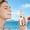 Pink, variant on Portable Foldable Handheld Fan, USB Rechargeable with High Wind Power, Ice Pack Cooling, Quiet 5-Speeds Personal Fan for Travel Office Outdoor, 6.3x2.36x2.36in