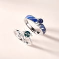 thumbnail image 2 of Adjustable Copper Astronaut and Planet Couple Rings, Unique Matching Design, Gift for Him and Her, 2 of 5