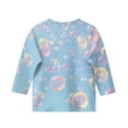 thumbnail image 3 of Xyxonk Girls Shirts Size 5-12 3/4 Sleeve Trendy Shirt Crew Neck Fall Tops Cute Bubble Print Blouses Casual Clothes, 3 of 4