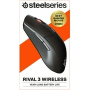 SteelSeries - Rival 3 Lightweight Wireless Optical Gaming Mouse with Brilliant Prism RGB Lighting - Black