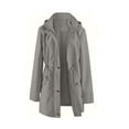 thumbnail image 4 of Girls Waterproof Jacket Coats Long Sleeve Hooded Outdoor Outwear Lining Interchange Jacket, 4 of 8