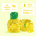 thumbnail image 6 of AMOS 4D Fruit Gummy Pineapple Burst, Fruity Snacks Jelly Filled 2.29oz per Bag (8 Bags), 6 of 7