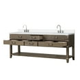 thumbnail image 3 of Norwalk 84 in W x 22 in D Grey Oak Double Bath Vanity, White Quartz Top, and Faucet Set, 3 of 9