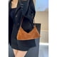 thumbnail image 4 of Bolso de mano de piel de ante de alta calidad para mujer, tipo baguette, estilo retro, con primera capa de piel de vaca mate, tipo bandolera, 4 of 5